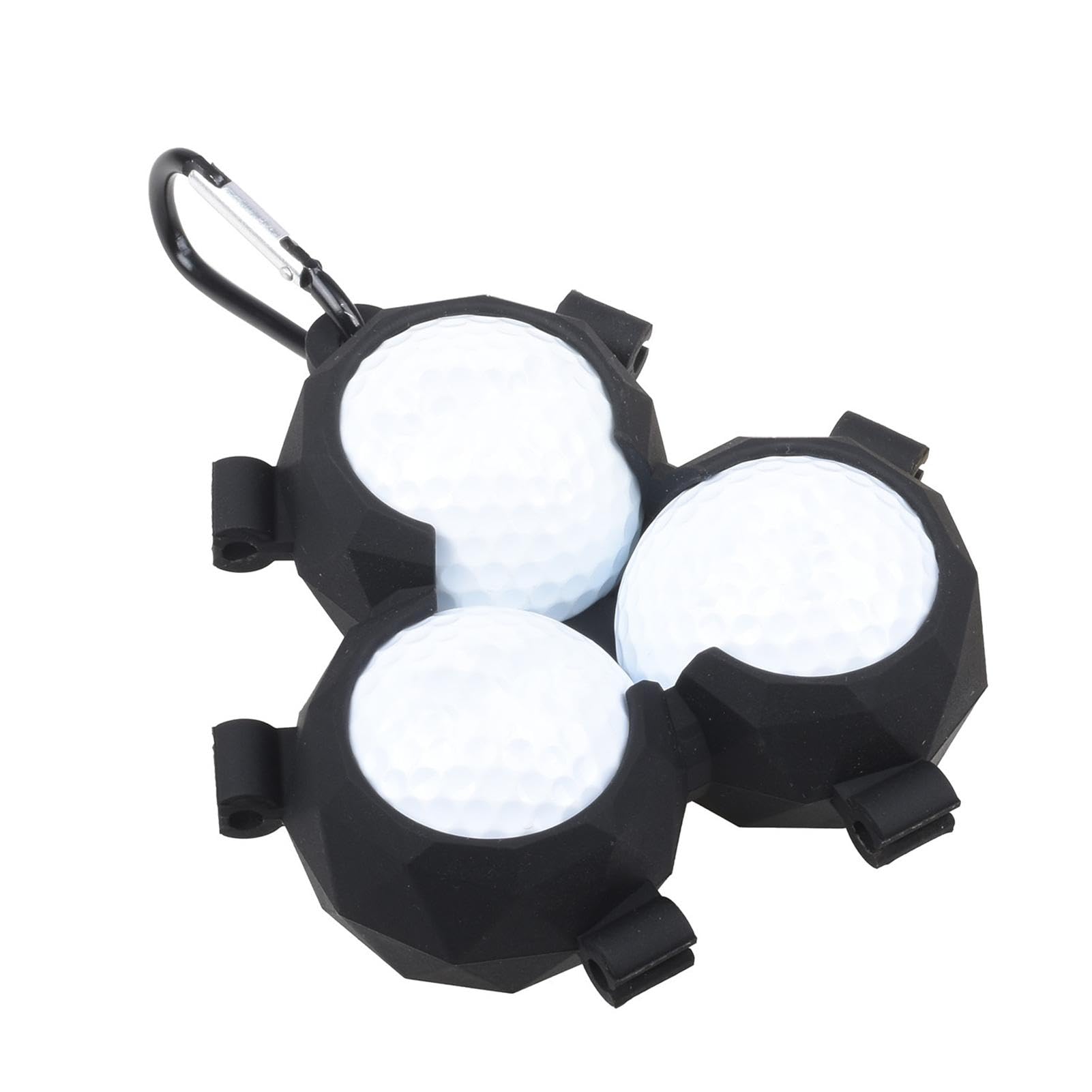 Support de balle de golf en silicone avec boucle à clip pendante - Porte-balles portable