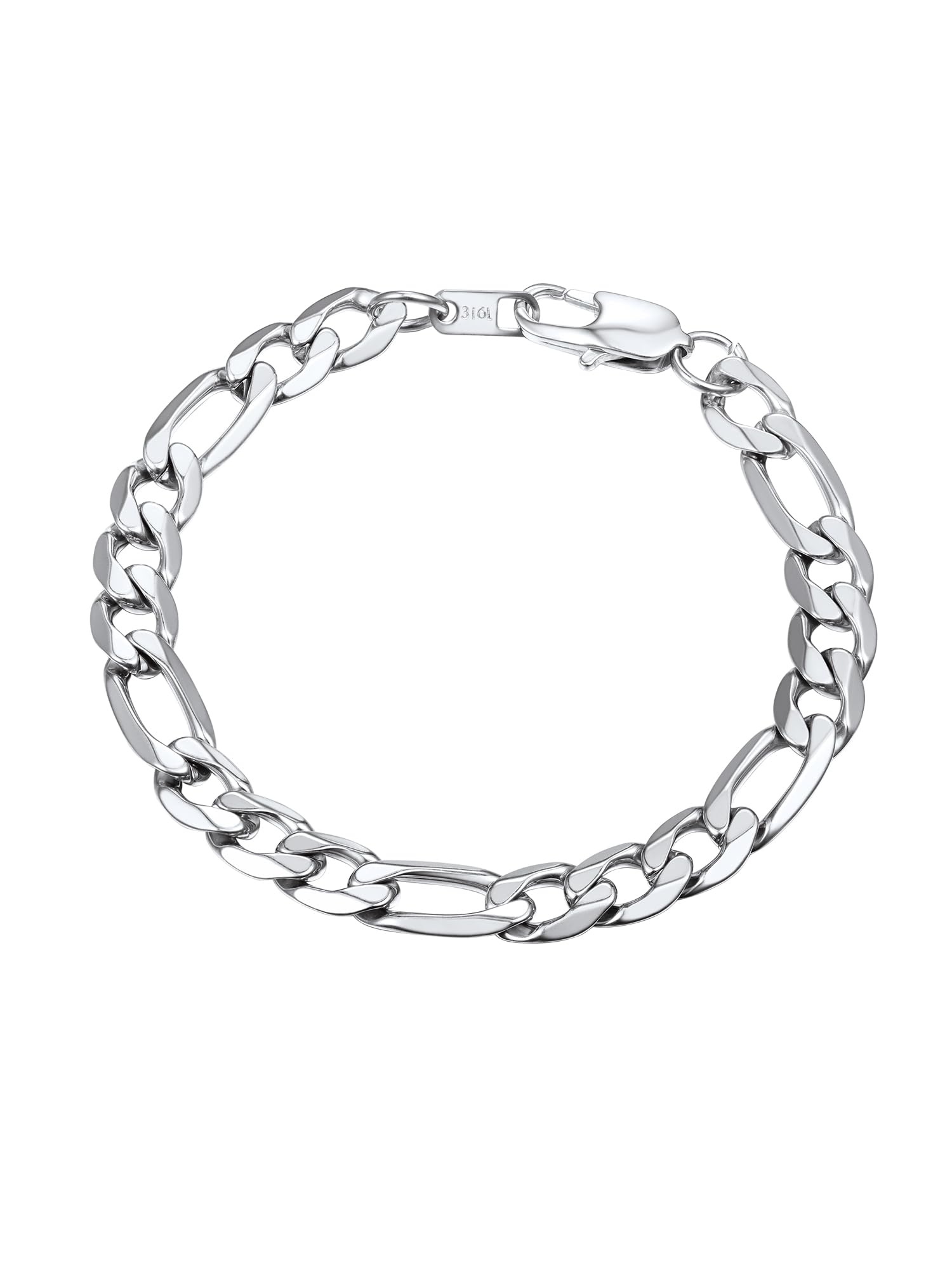 PROSTEEL Pulseras Hombre Mujer de Cadenas Fígaro de Acero Inoxidable, 6mm/9mm/13mm Ancho, Dorado/Plateado/Negro, 19cm/21cm Longitud Recycled Claim Standard 100