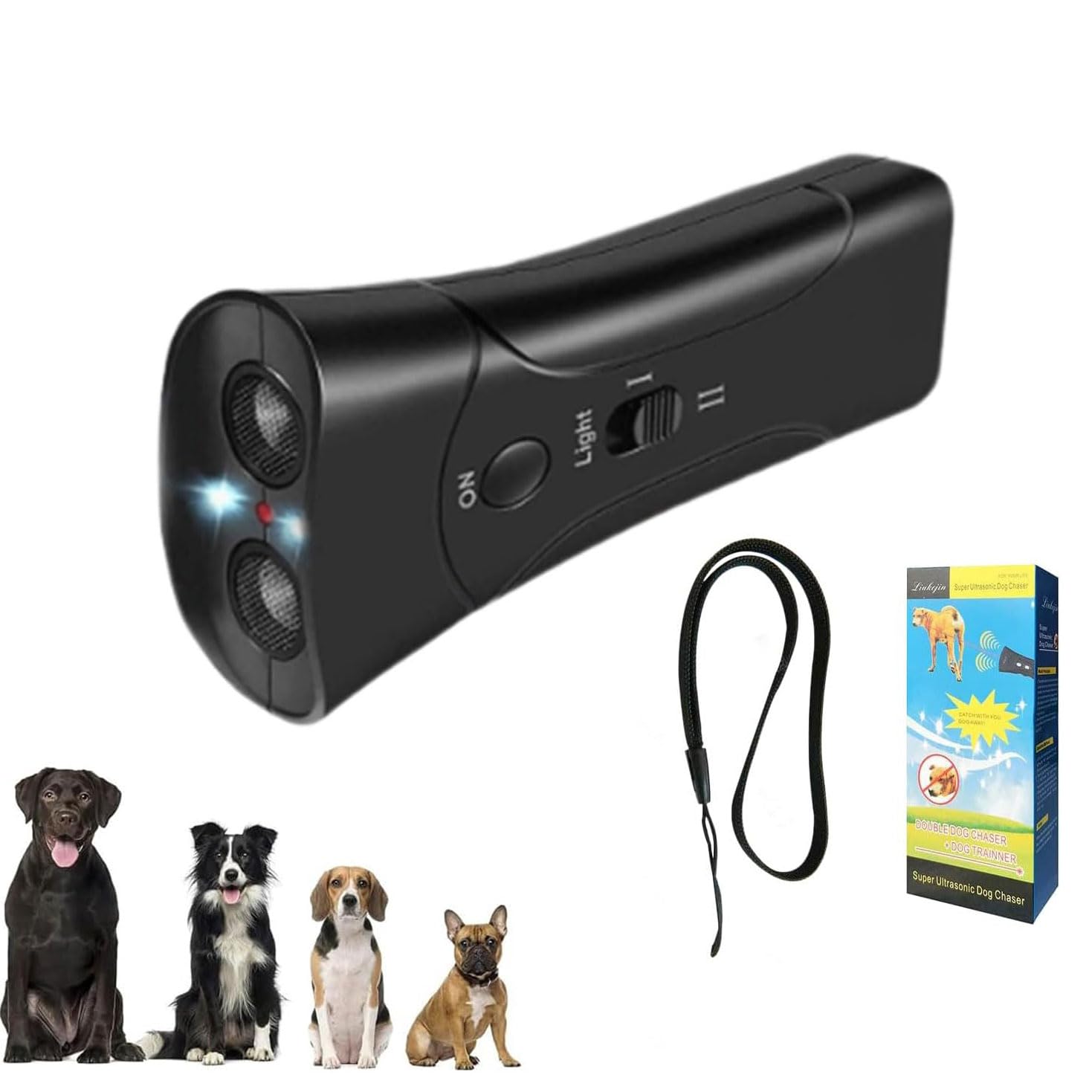 GUSHE Pet Zen Pro Anti Barking Device - Upgrades Dog Bark Deterrent Devices, Ultrasonic Anti Dog Barking Control Device, 2 Training Modes, Handheld and Portable Training Equipment for All Dogs