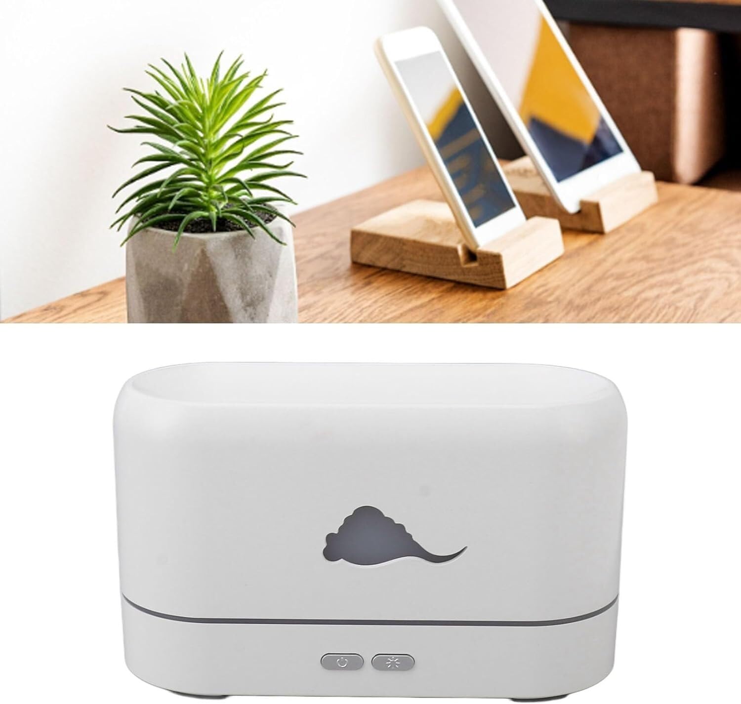 Domésticos Humidificador de Aire, Altavoz difusor de Aroma for el hogar, ABS de Gran Capacidad, fácil adición de Agua for la habitación(Bianco)