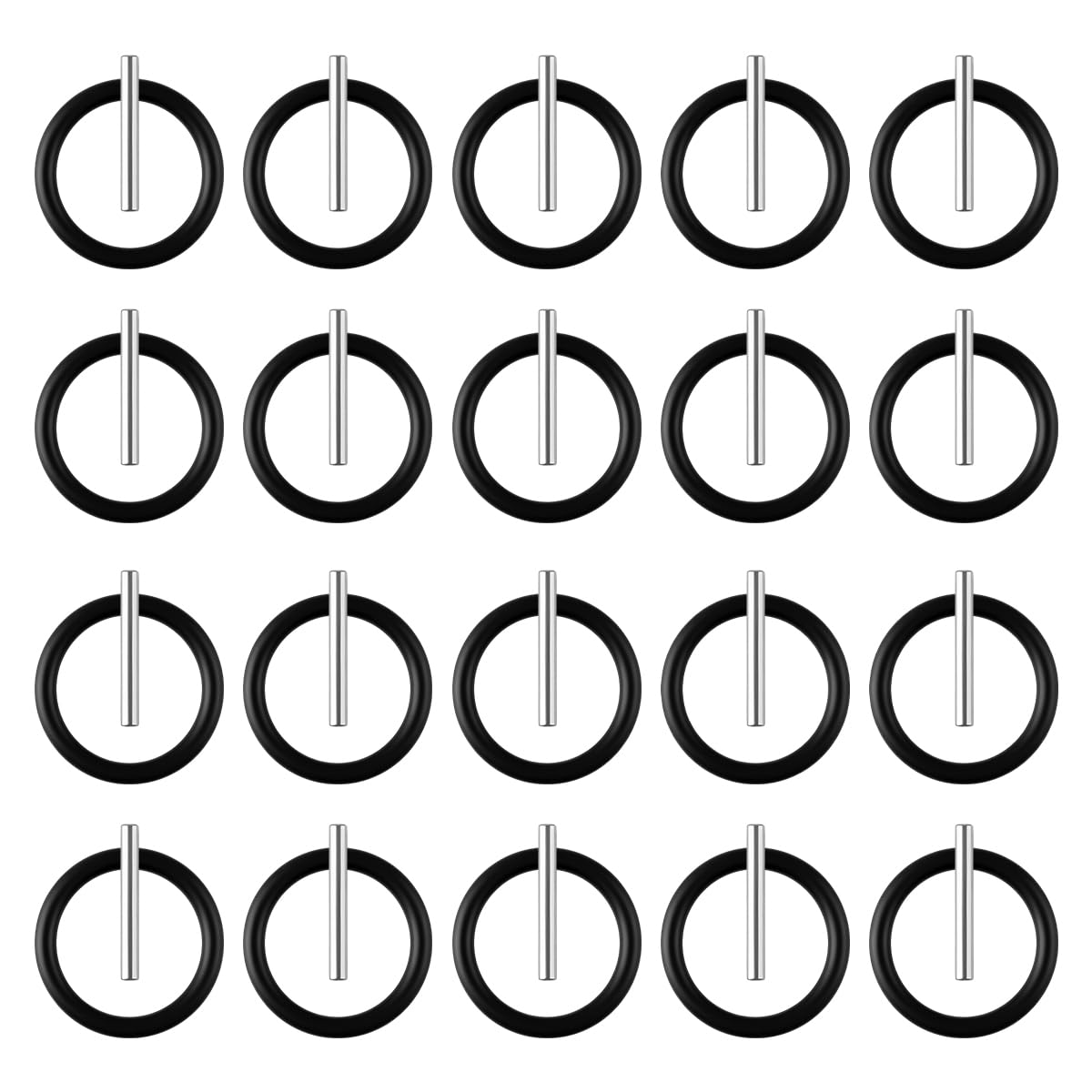Lotsdonxia 80Pcs Impact Wrench Pin & O-Ring Kit, Stainless Steel Scaffolding Retention Set For Sockets, Pressure Washers & Air Tools (40X30mm Rings + 40X25mm Pins)