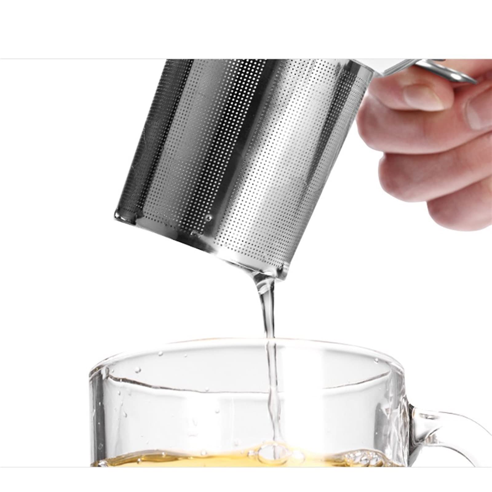 Colador de té, práctico filtro de acero inoxidable, infusor de té, filtro para bebidas, accesorios para beber té, uso en la cocina