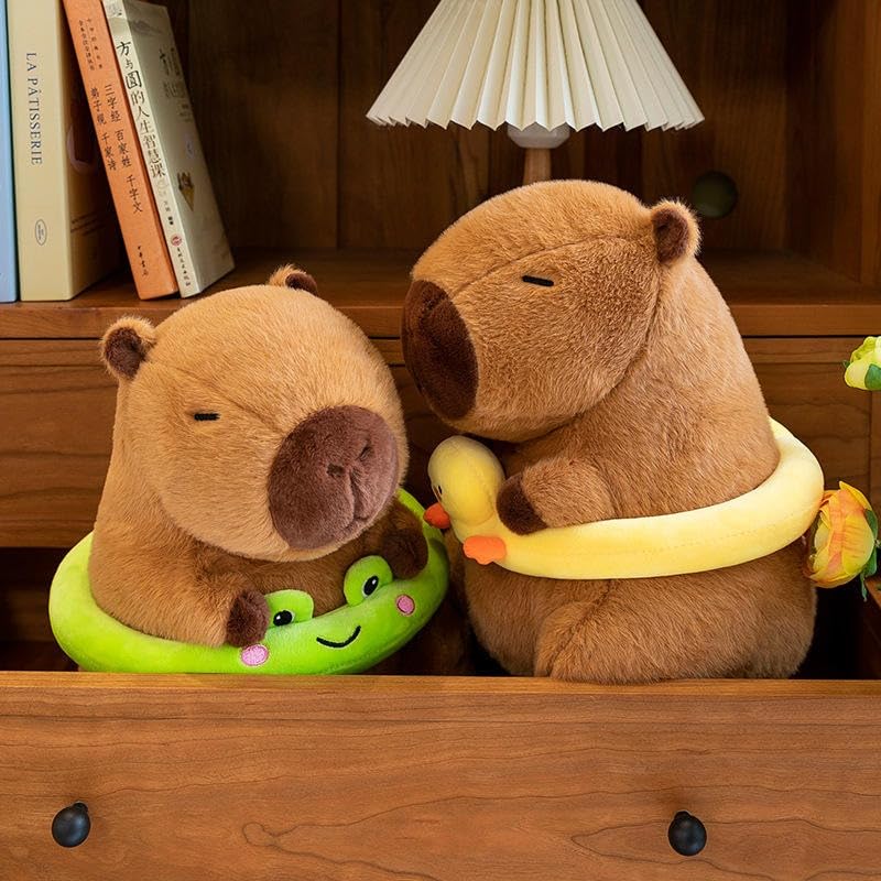 Image of Ring Capybara Soft Toy for Kids Stuffed Animal Plush Soft Doll Teddy Bear Gift for Baby Girl Toddlers Girls plushie Plushies Gifts for Girlfriend (24cm)