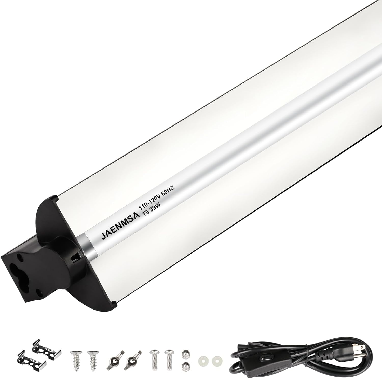 T5 10.0 UVB Reptile Light Fixture, 39W UVA UVB HO Light Bulb for Reptiles,Bearded Dragon, Leopard Gecko,Tortoise, 34" Inch Reptile T5 Tube 39W-34"