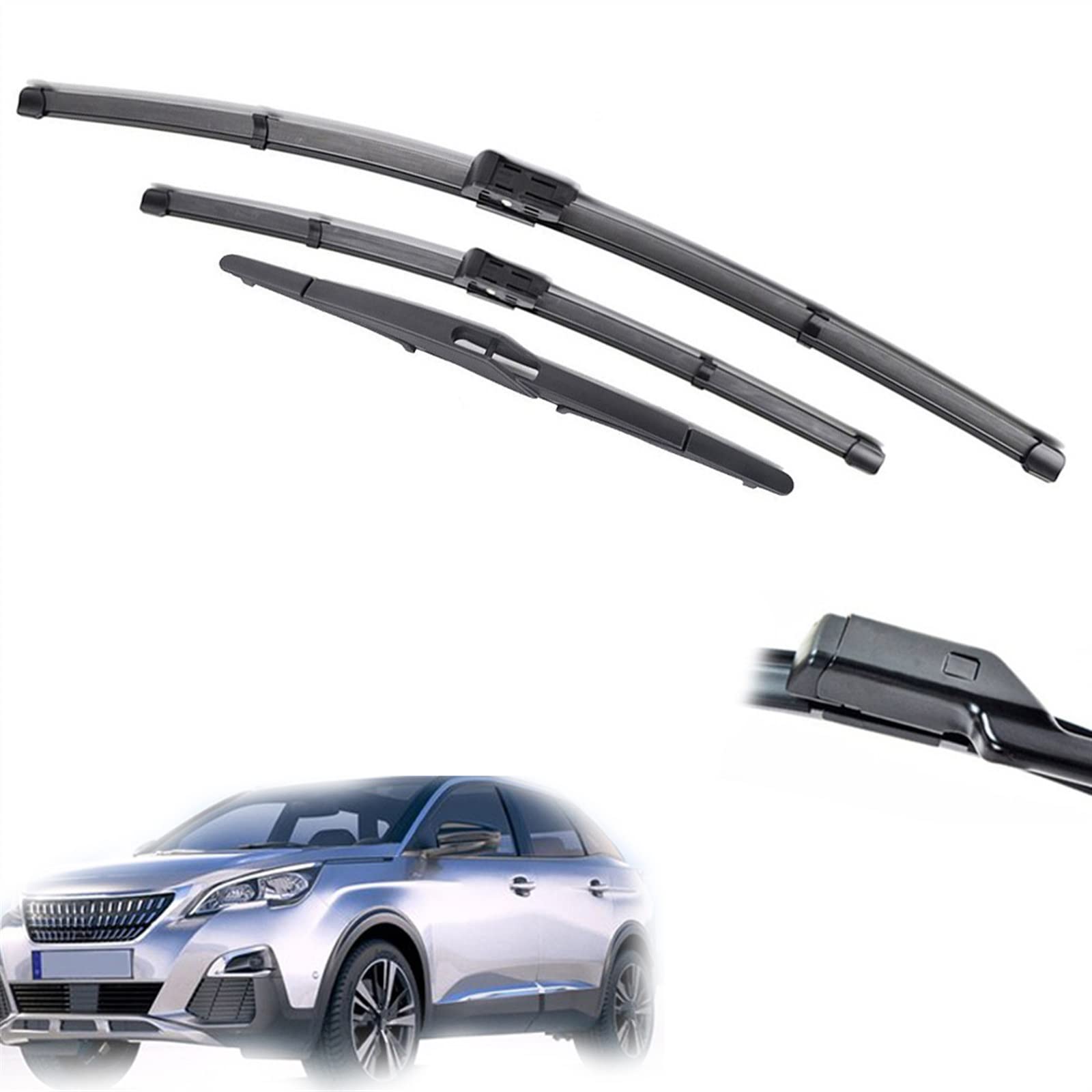 Balais d'essuie-glace Peugeot 3008 Mk2 Anti-Traces pour Retrouver une Vue Claire