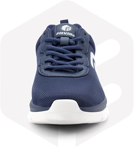 Miniatura 2 de FitVille Zapatos de caminar para hombre de ancho ancho Max Cushioning Zapatillas anchas para hombre Alivio del dolor de talón