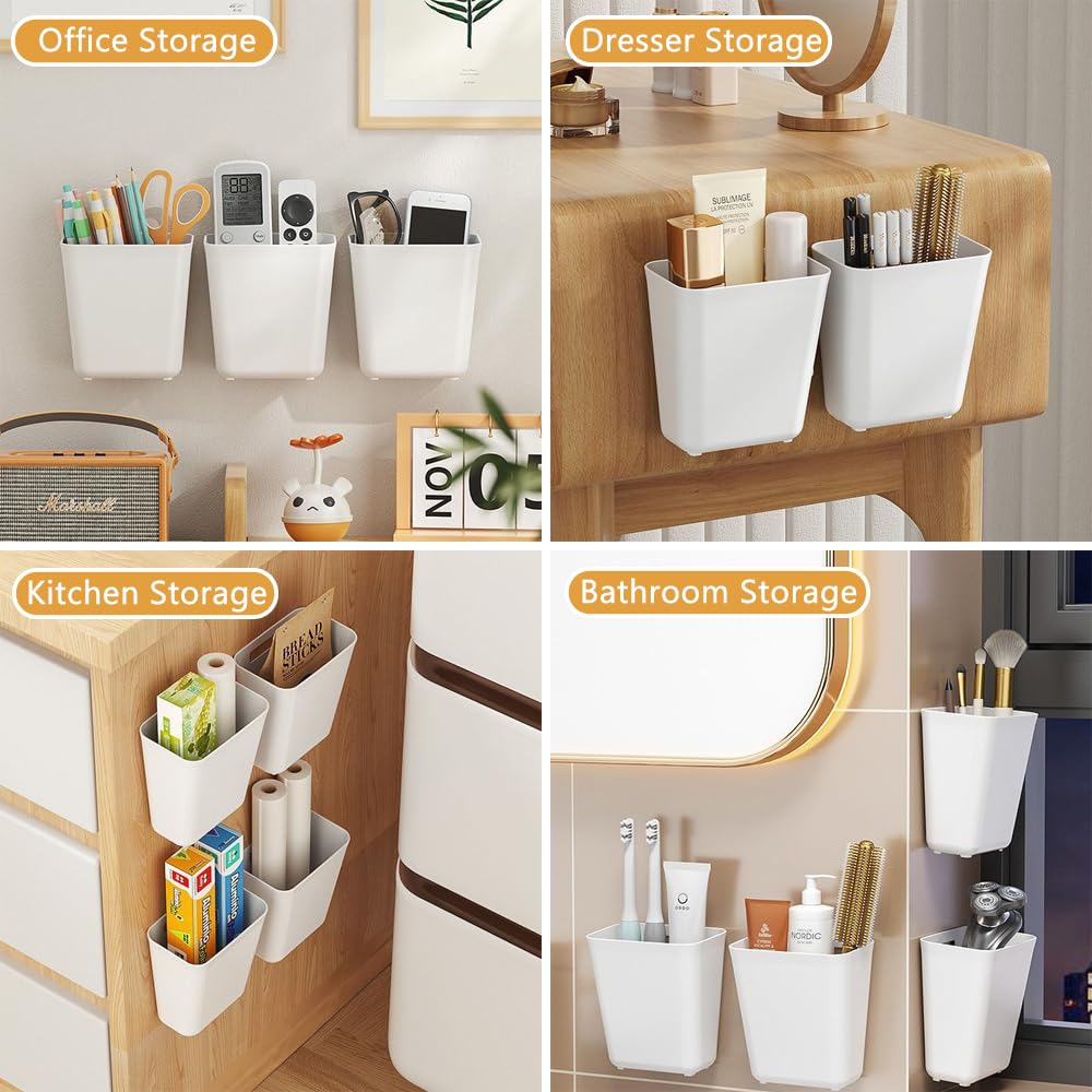 Gaethra Lot De 2 Boîtes De Rangement Pour Porte De Placard – Organisateur Placard Cuisine Autocollant, Sans Perçage, 1 Grand & 1 Petit – Rangement Et Organisation De Cuisine Pour Frigo
