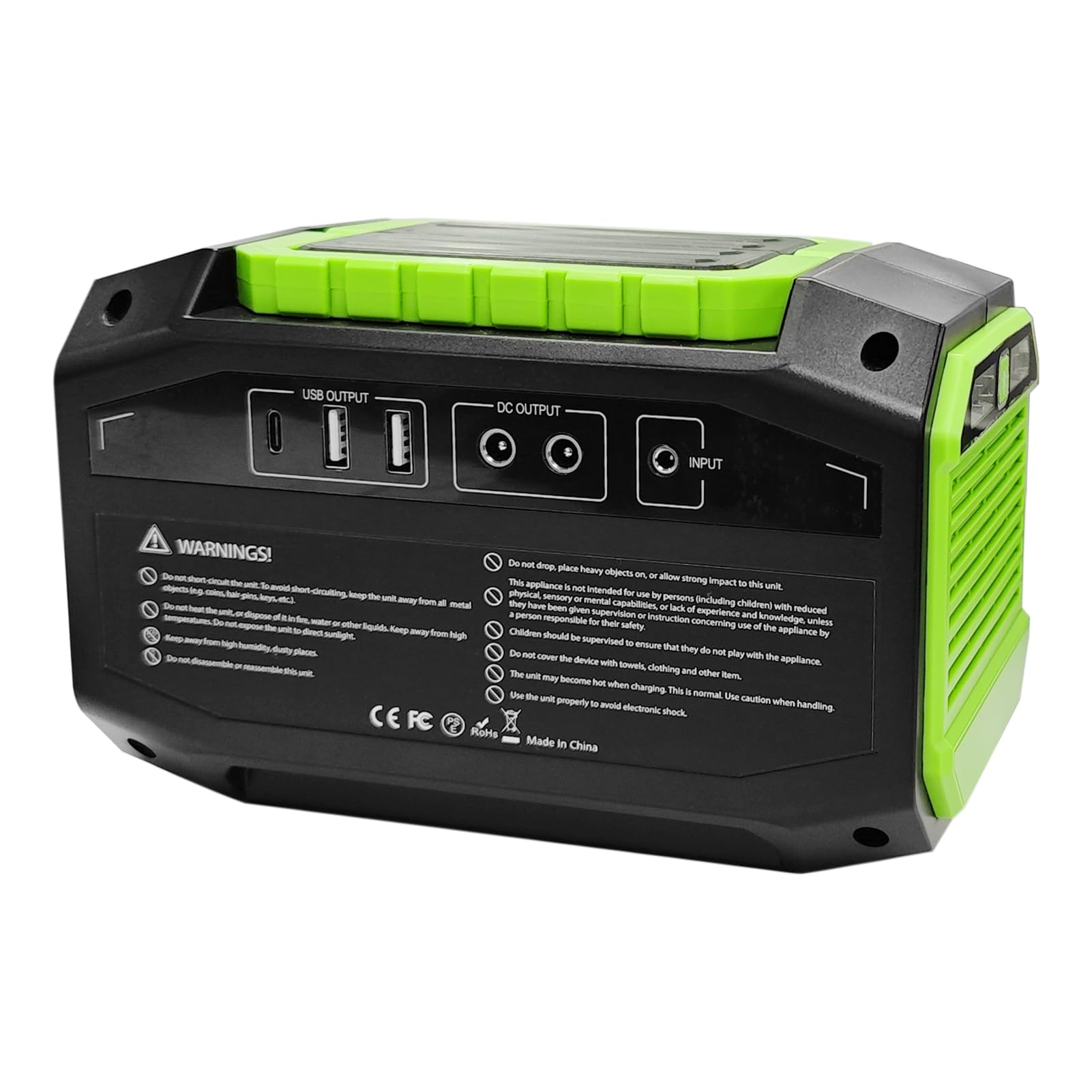 CHICIRIS Tragbares 200-W-Kraftwerk, 173-Wh-Außengenerator mit LED-Licht für die Notfallunterstützung auf Dem Campingplatz (EU-Stecker)