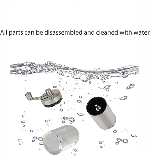 Miniatura 7 de Molinillo de café manual, molinillo manual de grano de café de acero inoxidable, ajustes ajustables para café expreso a café grueso, para oficina,