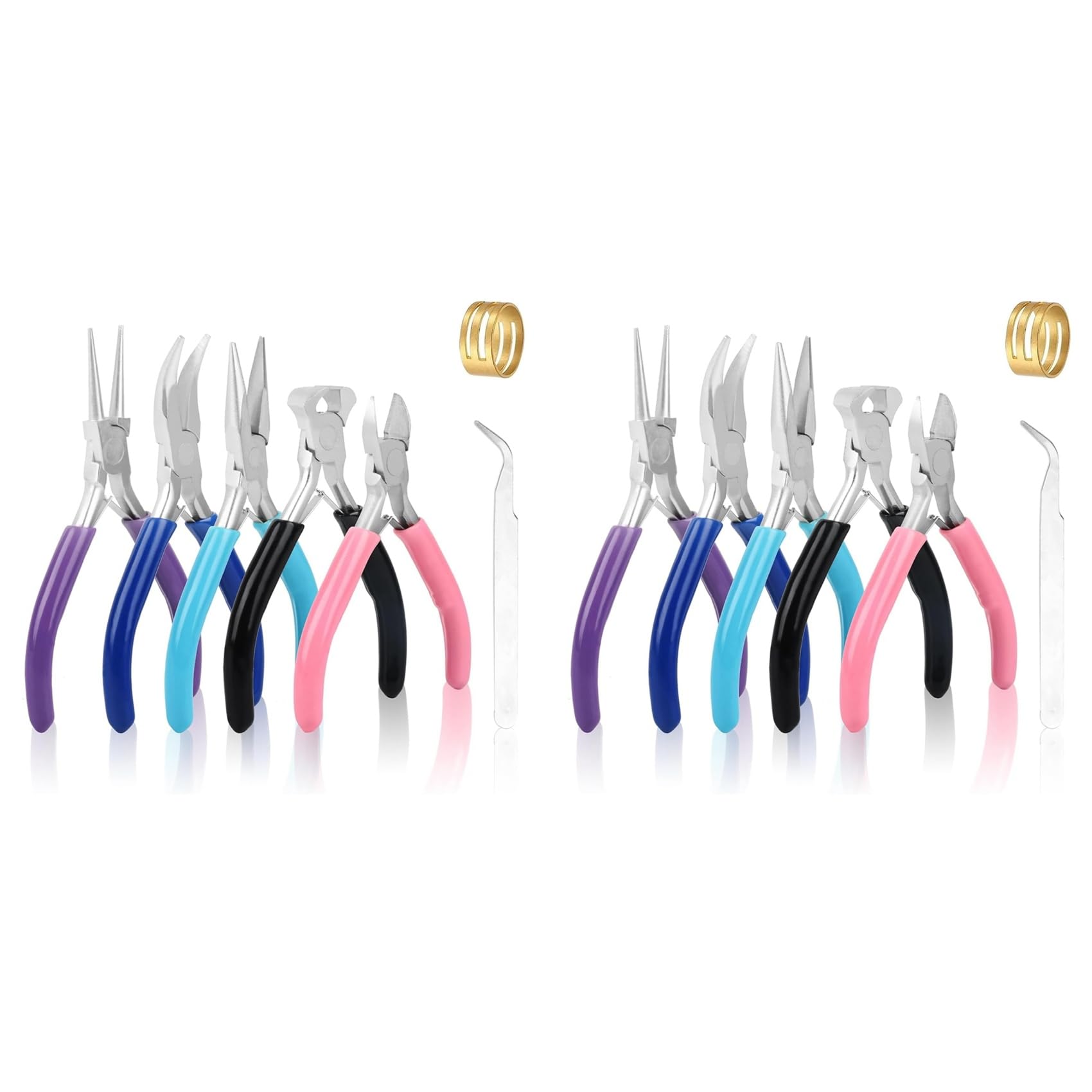 Hndhbfgrt Jewelry Pliers, 10 Pack Jewelry Making Pliers Tools End Nipper Pliers and Wire Cutter for Jewelry Repair Crafts