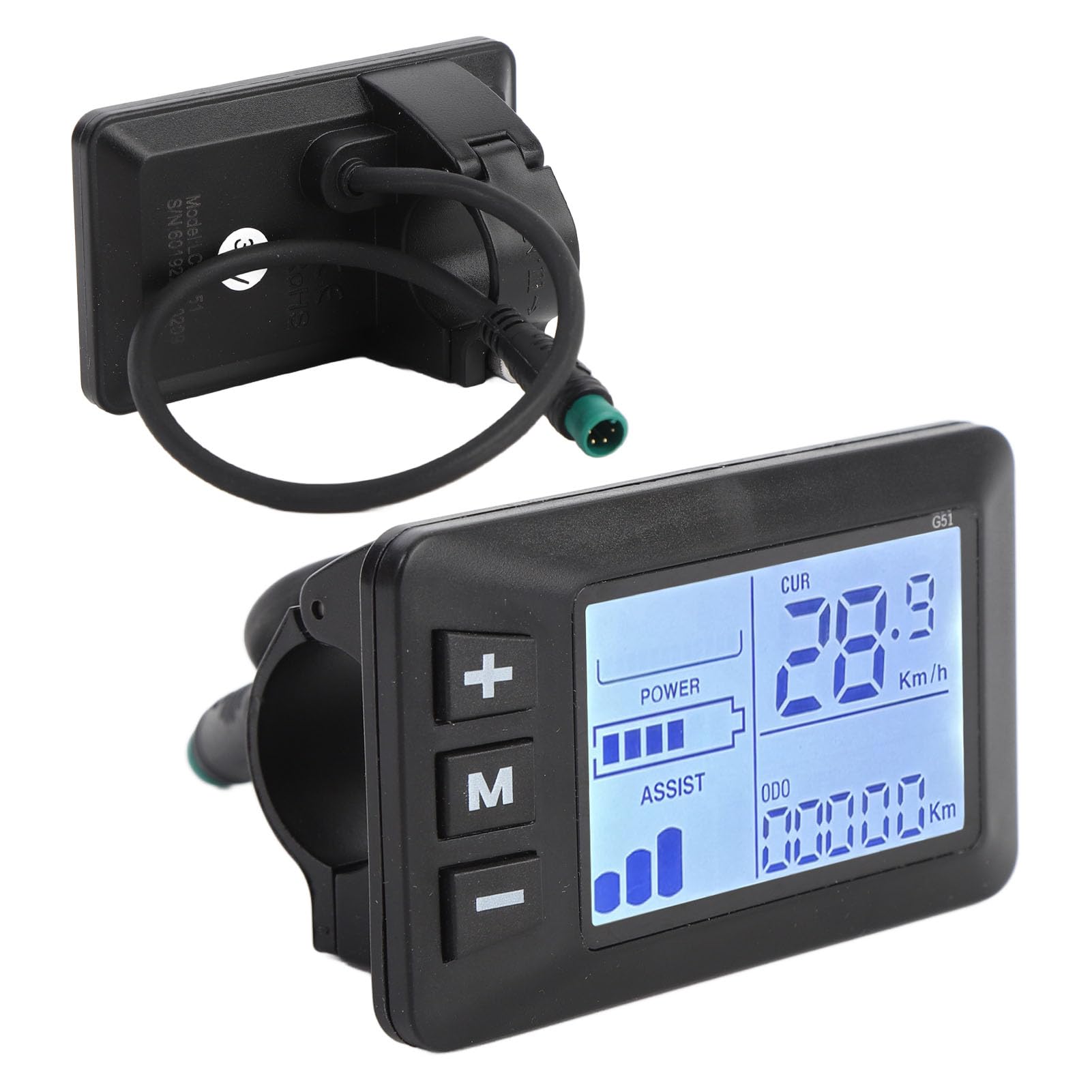 Display LCD per bici elettrica, Schermo pannello controllo del contachilometri per scooter Pannello LCD per tachimetro per bicicletta e scooter con connettore a 5 pin per modifiche