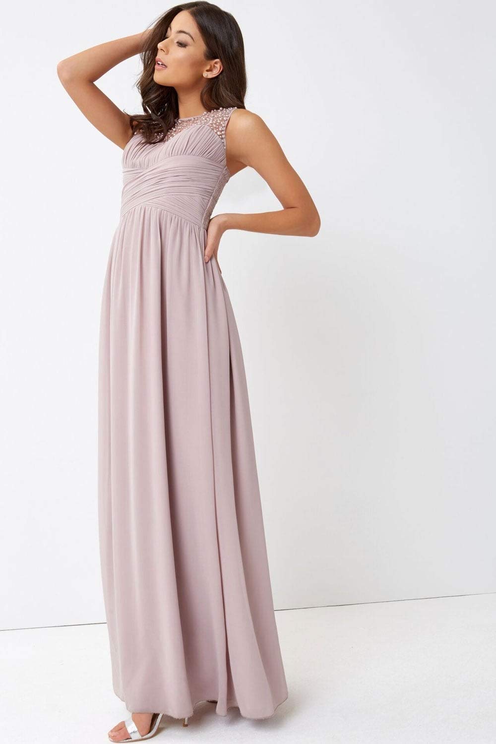 Neck Embellished Dress 