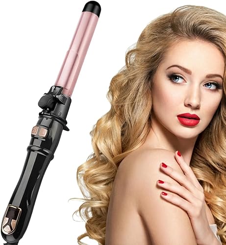 2024 Rizador automático giratorio de 1.102 in1.1 pulgadas, rizador de pelo profesional de 1.102 in1.1 pulgadas, varita de calentamiento rápido para