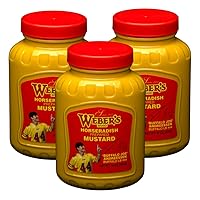 Vista 1 de Paquete de 3 paquetes de 16 onzas Webers Mostaza preparada de rábano picante (3) contenedores de 16 onzas