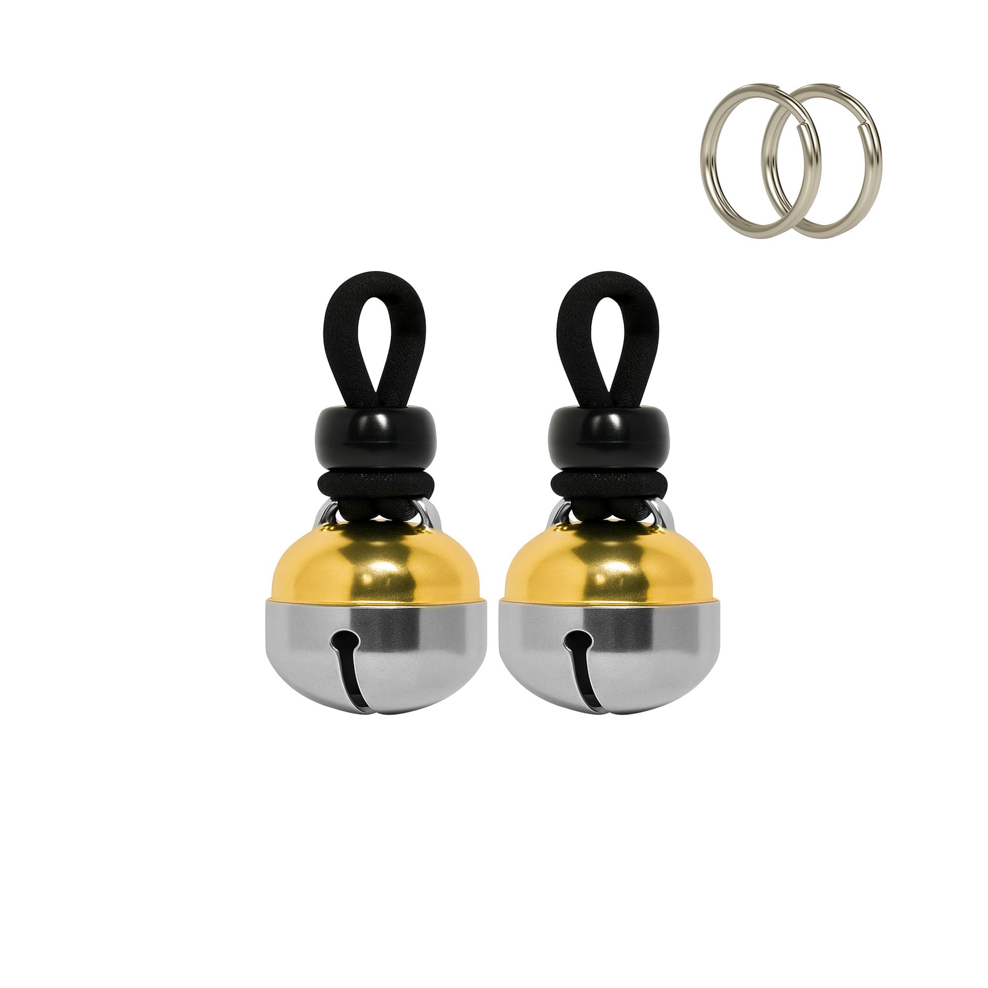 Noble Bells Hand Made in USA, Extra Loud Cat or Dog Collar Bell, designed for pet tracking, potty training, and outside use, small pair