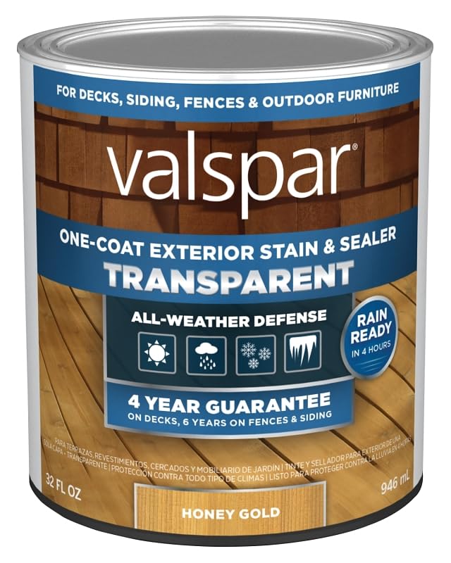 Valspar Stain&Sealer TRNSP HONY GLD QT VL1028071-14