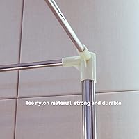 Vista 6 de AIKASY Marco de Cama con Dosel de Soporte Exterior Poste de Marco de Cama con Dosel Tamaño Individual de Acero Inoxidable Postes de Marco de Dosel