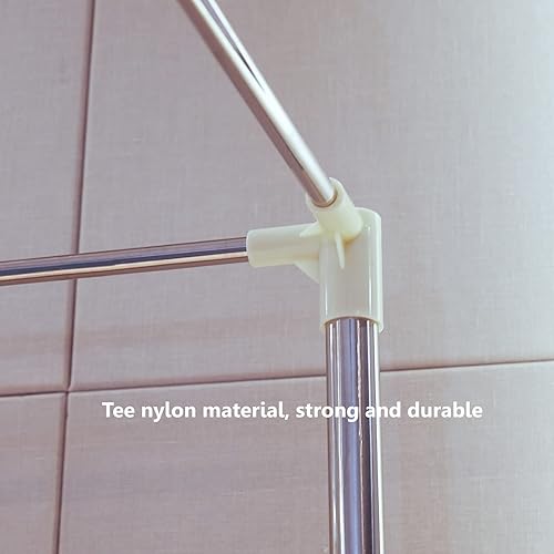 Miniatura 6 de AIKASY Marco de Cama con Dosel de Soporte Exterior Poste de Marco de Cama con Dosel Tamaño Individual de Acero Inoxidable Postes de Marco de Dosel