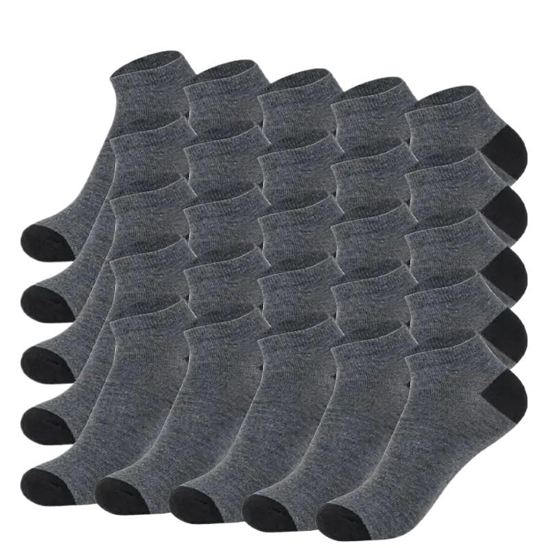 Weiß Herren Socken Kurz 25 Paar atmungsaktive, farblich passende Herrensocken, nicht waschbar, stilvoll, bequem, niedrige Socken