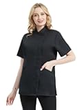 TopTie Women's Chef Coat Short Sleeve Chef Jacket