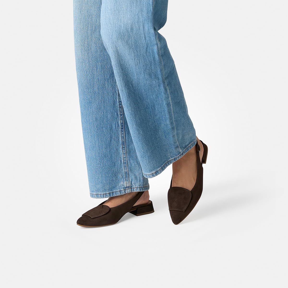 Paul Green Damen - Peeptoes & Slingpumps 6090-089 in braun Rauleder
