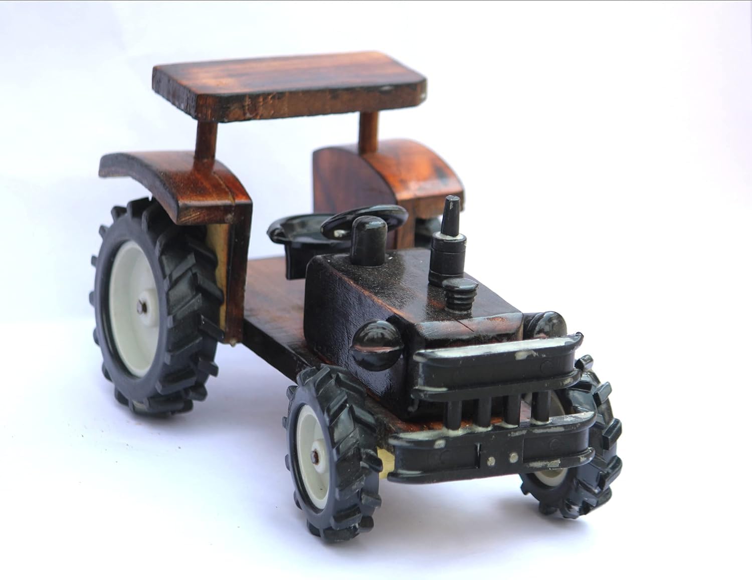 Monkeycrafts Royal Antique Wooden Movable Tractor Toy Tractor Antique Tractor Tractor for Kids Wooden Tractor Toy for Kids with Trolley for Playing Big Size (15 inches) Showpiece Gift Item (B0D3M3KJ7T) Amazon Price History, Amazon Price Tracker