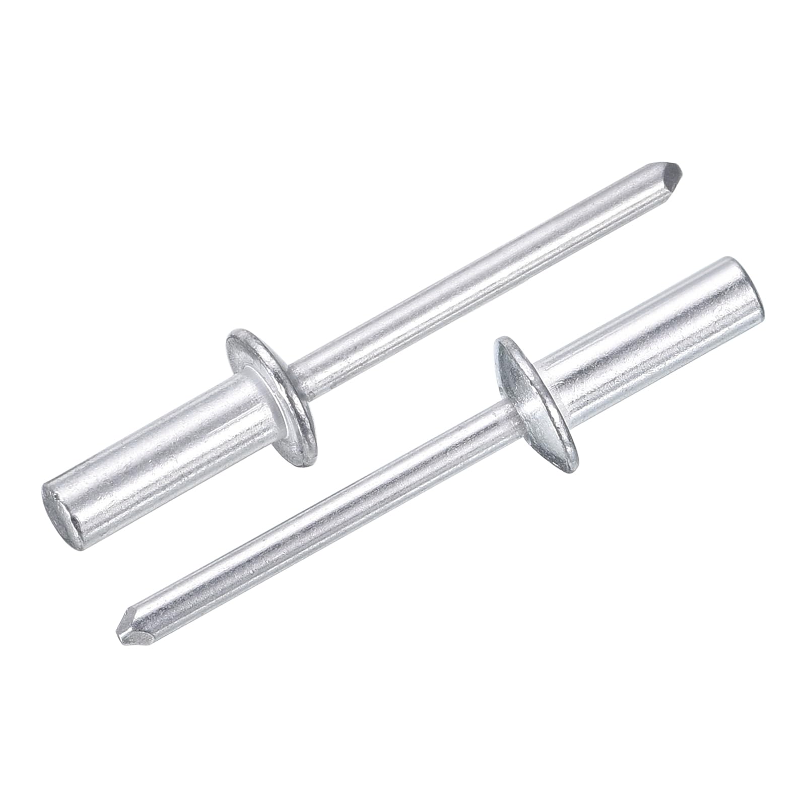 uxcell 50Pcs 3/16" x1/2" Aluminum Closed End Dome-Head Blind Rivets, Grip Closed End Type Blind Rivets for DIY, Sheet Metal, Automotive Repairs,