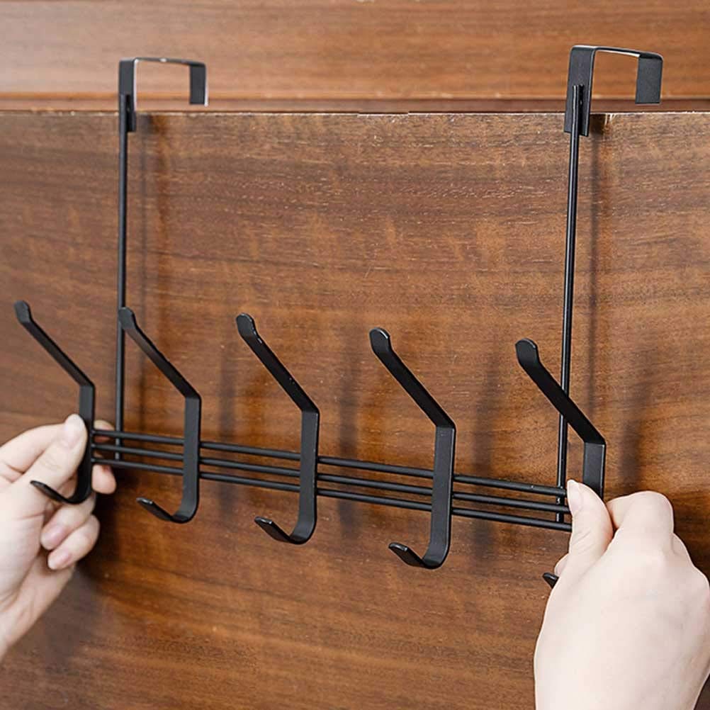 ISCBAFYX Perchero Ganchos De Puerta De Hierro para Ropa Colgador De Puerta Colgador De Bolsas para Sombreros Estantes De Pared Gancho para Toallas Estante De Tela Corbata Bufanda Llave Estante De