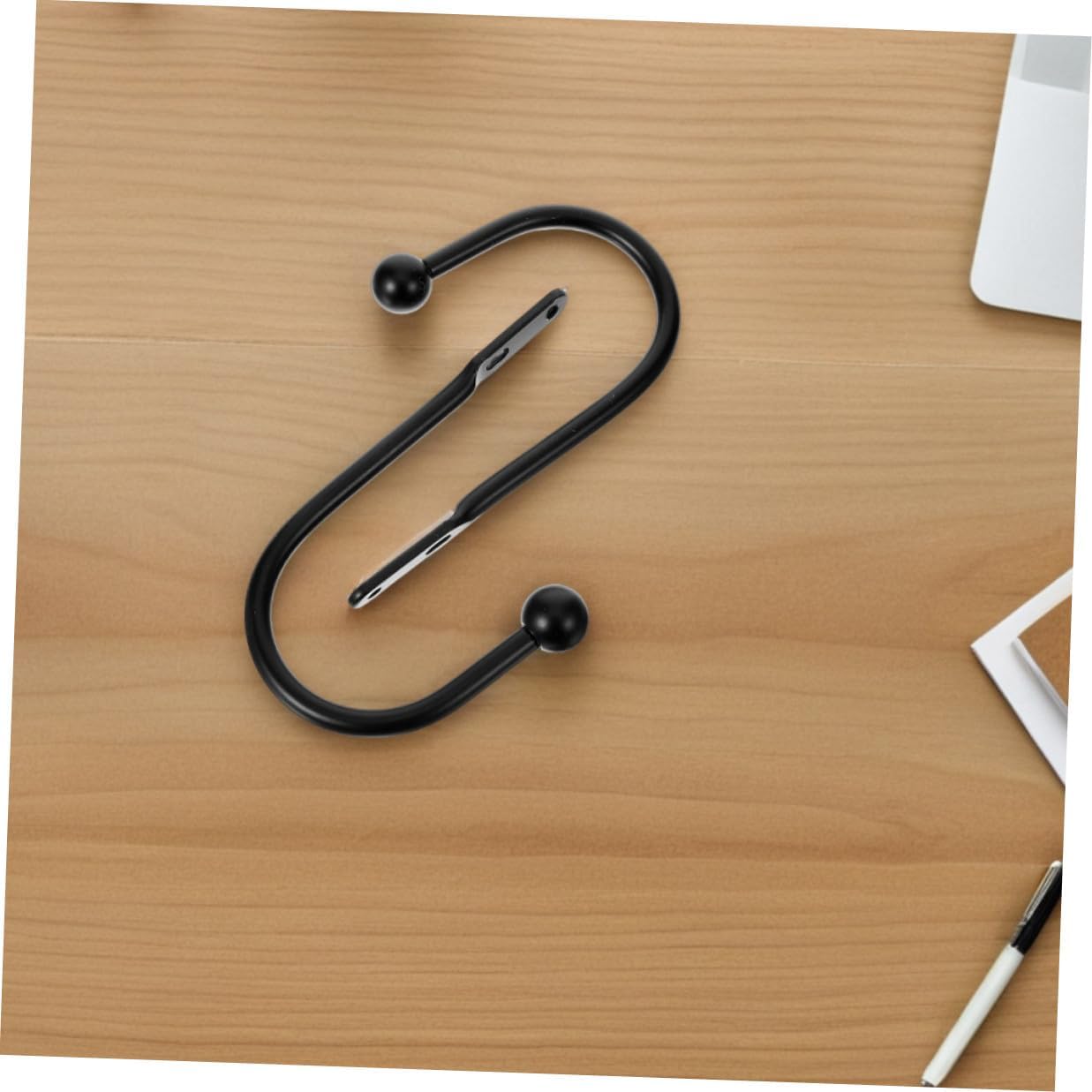 4pcs Black Metal Curtain Holdback Hooks, U-Shaped Wall Tiebacks for Drapes, Heavy-Duty Curtain Pull Back Hooks, Vintage European Style Window Treatment Hardware for Home Decor
