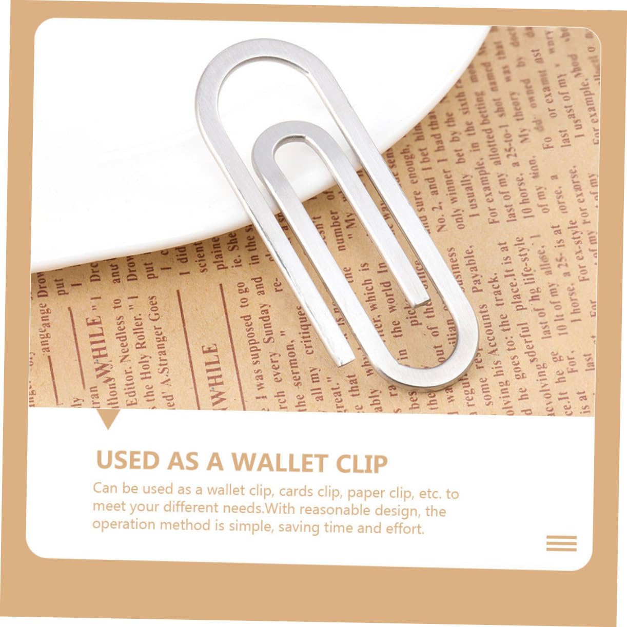 Uonlytech 4 Ensembles Portefeuille Trombones Déposer Le Bureau Papier Clips Coloré Agrafe Petit Trombone De Bureau Pince À Billets Pinces À Billets Acier Inoxydable 3 Pièces * 4
