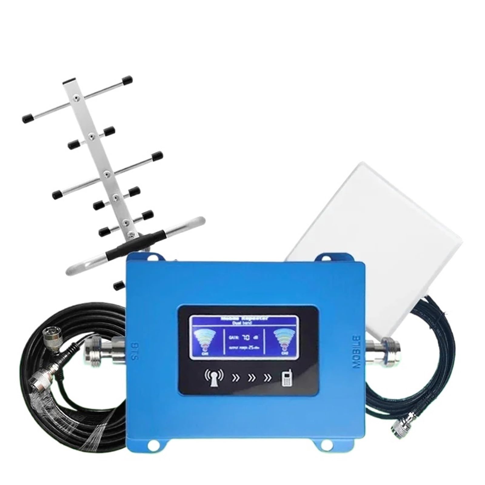 Amplificador De Señal 2G, 3G Y 4G LTE 800, 900 GSM, Repetidor Móvil, 1800 2100, UMTS Cobertura más amplia(900 1800 2100MHz)