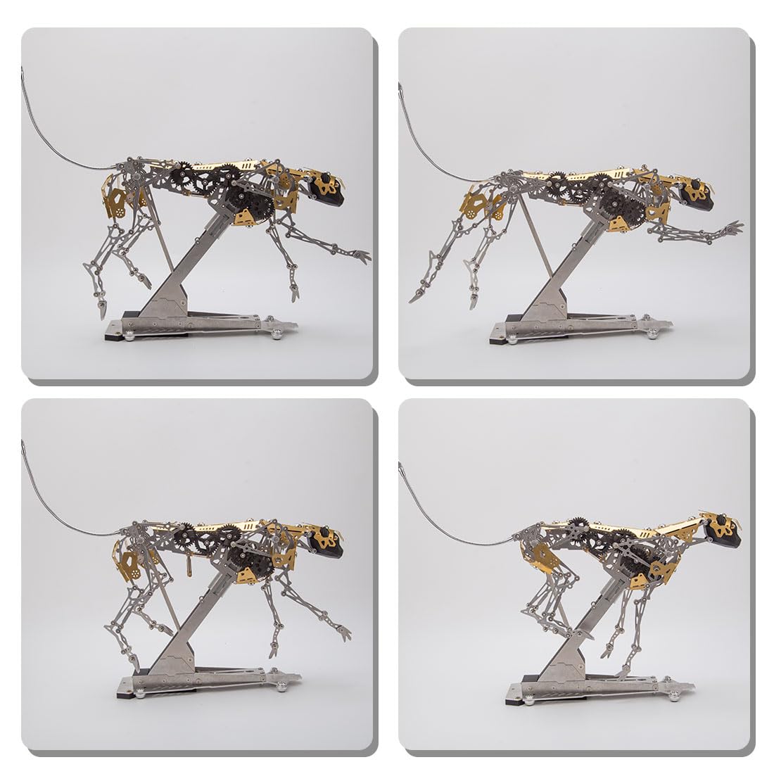 Set di puzzle in metallo 398 pezzi, modello Leopardo meccanico 3D, opzione regalo per amanti del modello e collezionisti