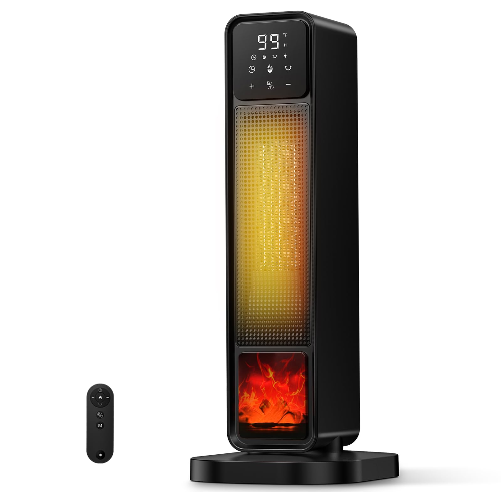 Space Heater 25 Space Heaters for Indoor Use 1500W Electric Heaters with Remote Tower Heater with Overheat Tip-Over
