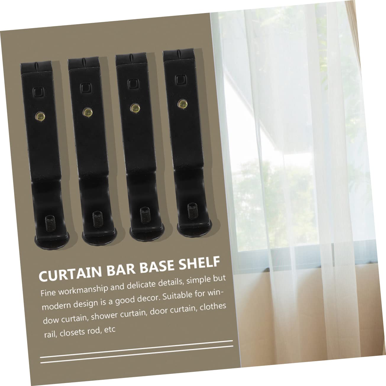 ABOOFAN 10pièces Supports de Tringle à Rideaux Muraux Résistants pour Installation Facile et Stable de Tringles