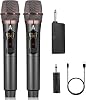 Micrófonos Inalámbricos ALPOWL, Sistema Dinámico de Metal con Receptor Recargable, 50H Duración, 200ft Alcance, para Karaoke, Bodas, DJ, Fiestas, Discursos, Iglesia 1