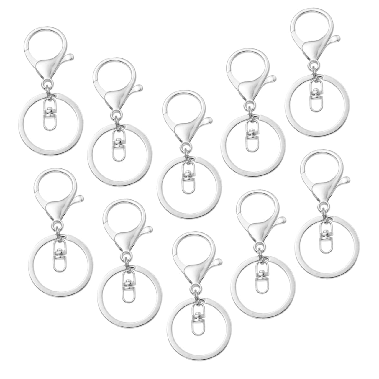 HOMSFOU 5 Set Accessori Per Portachiavi Portachiavi Creazione Di Accessori Con Perline Artigianali Con Clip Moschettone Per 10 pezzi*5