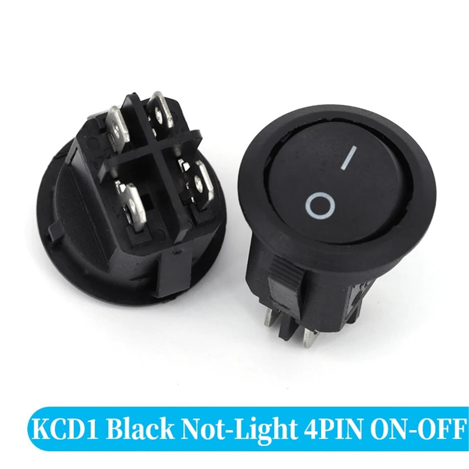2 szt. ON/OFF Okrągły LED podświetlany przełącznik kołyskowy Dash łódź Van 12V 24V / 6A 250V / 10A 125V 2/3/4PIN przełącznik 20 mm (Lavender)