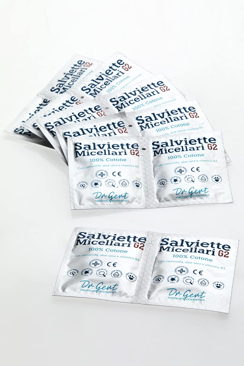 Dr. Gert 20 Salviette micellari monouso 100% Cotone