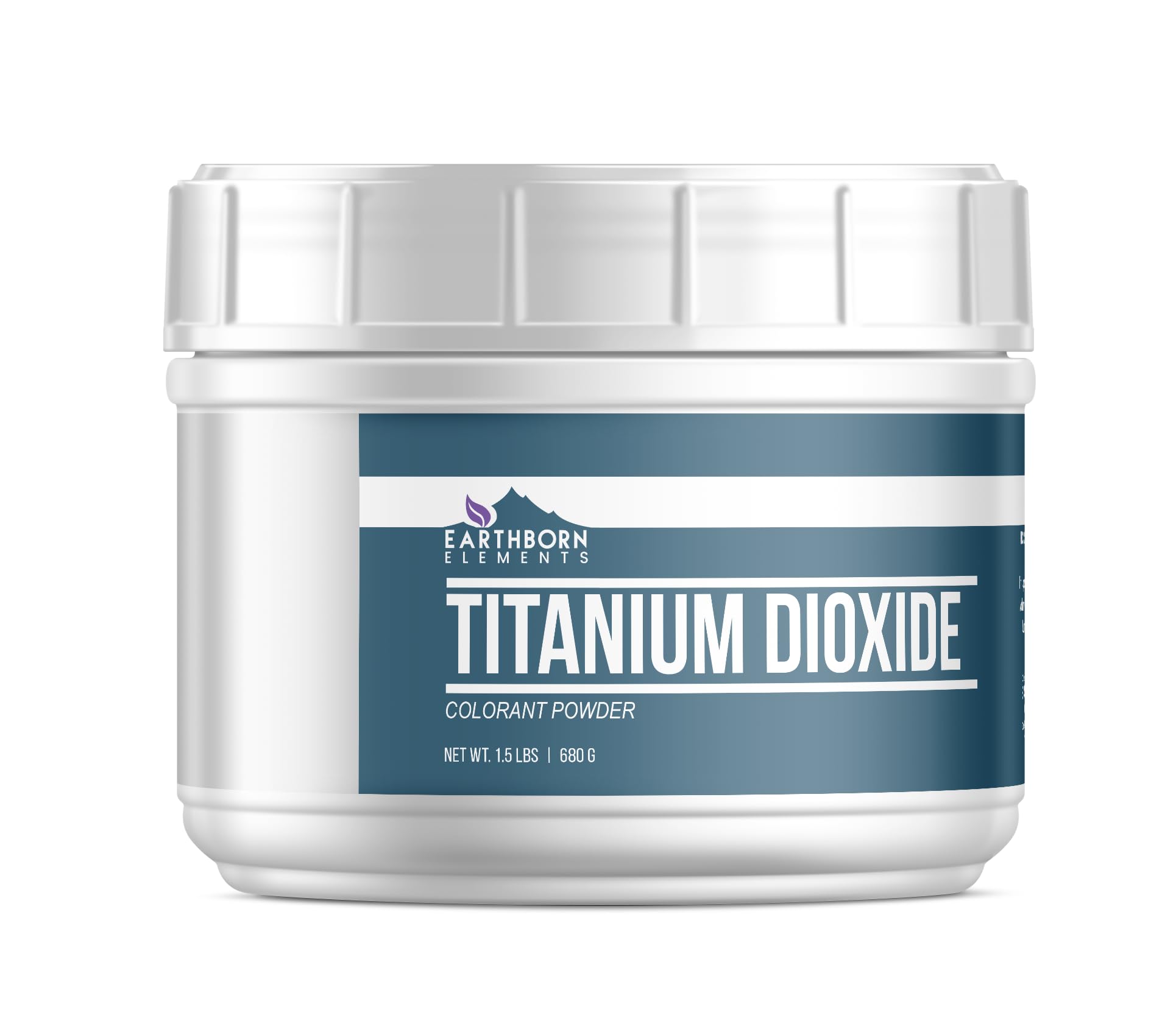 Earthborn Elements Titanium Dioxide, (590ml) by , a Naturally Occurring Mineral Used for Whitening and Pigmentation in Food, Paint, Cosmetics, Sunscreen & More, Convenient Resealable Tub.