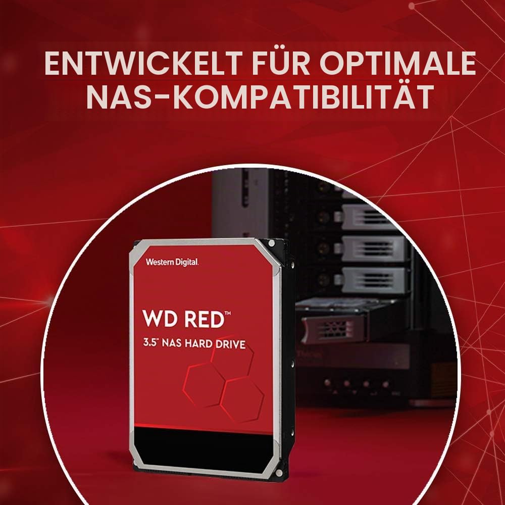 WD Red 2TB NAS Interne Festplatte - 5400 U/min Klasse, SATA 6 GB/S, 256 MB Cache, 3,5 Zoll - WD20EFAX - FFP-Option