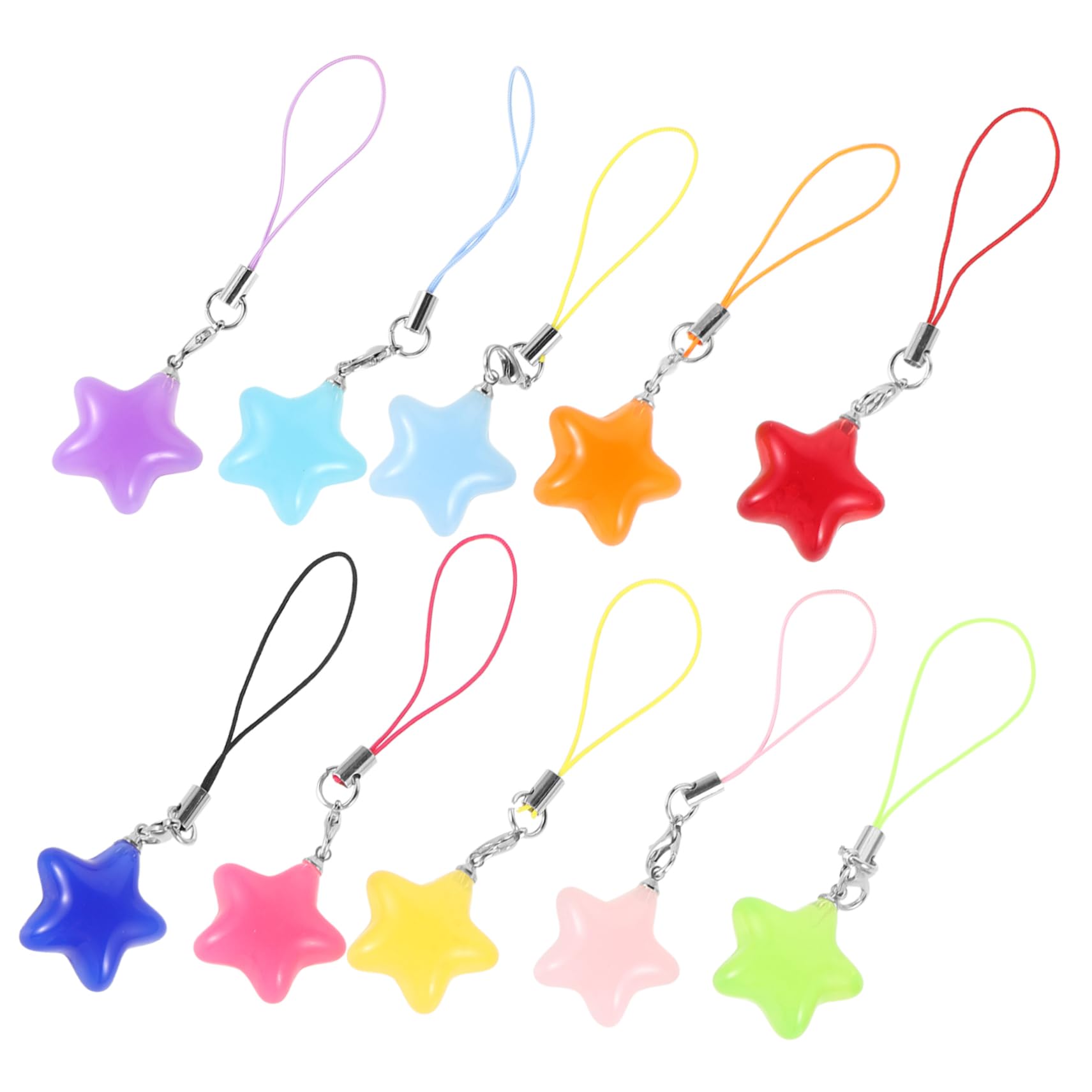 Artibetter del teléfono estrella Accesorio duradero y resistente llavero colgante accesorio de telefono colgantes para teléfono con forma de estrella rosa