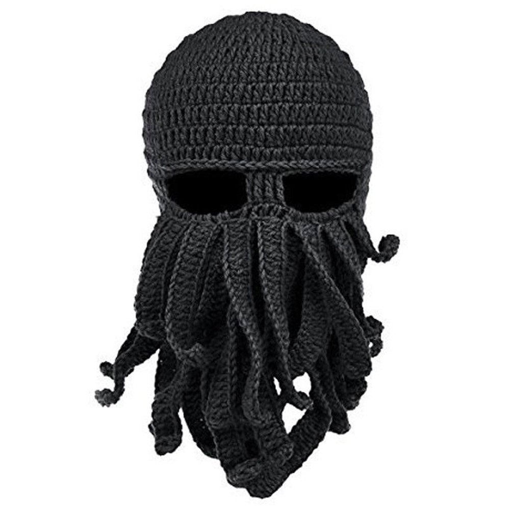 NEEVAS Unisex Octopus Winter Warm Knitted Wool Ski Face Mask Knit Hat Squid Cap Beanie