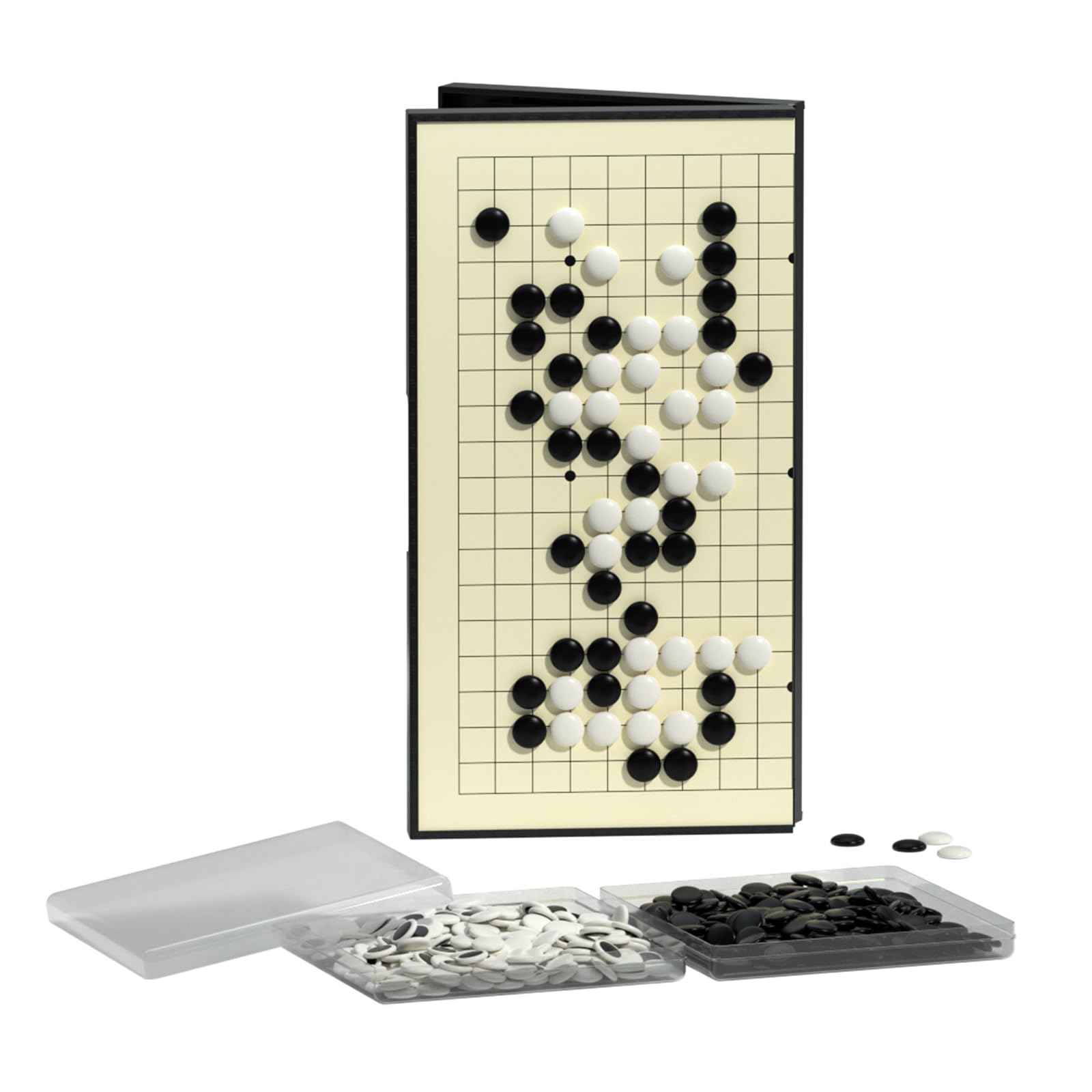 Gatmove Set Go, 29 cm, Gioco da Tavolo 19x19, pietre Magnetico con tavola pieghevole, specifiche da viaggio portatile