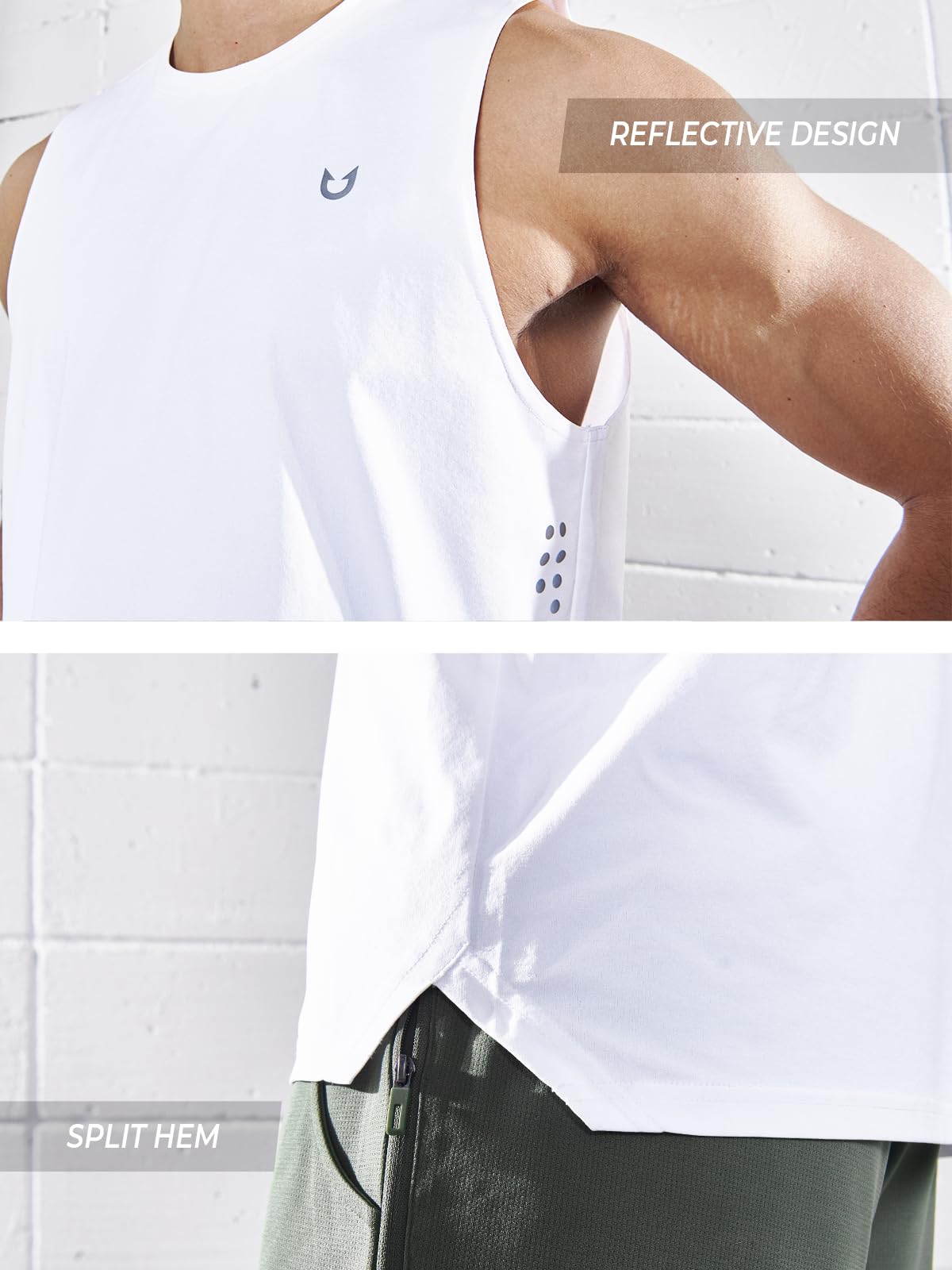 NORTHYARD Herren-Tank-Top, Workout, Laufshirt, ärmellos, schnell trocknend, Muskel-Shirt, athletische Weste