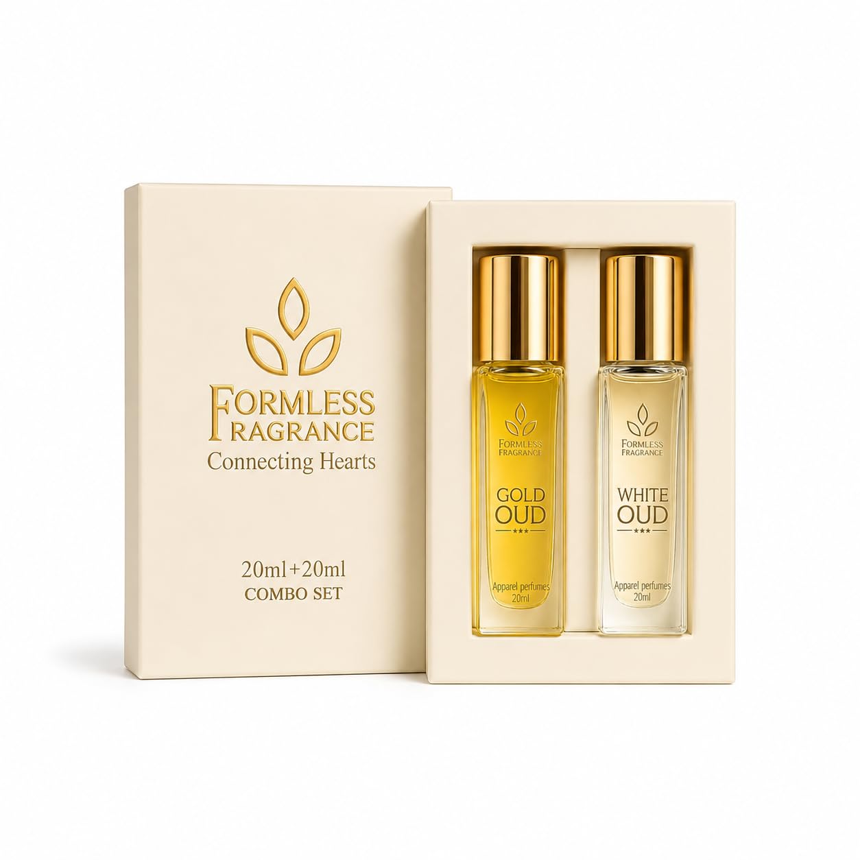 Formless White Oud & Gold Oud Combo 40ml – Luxury Unisex Set, Long Lasting Alcohol-Free Perfume Oil, Rich Oriental Fragrance for Men & Women, Pocket Size Travel Perfume-picture-45
