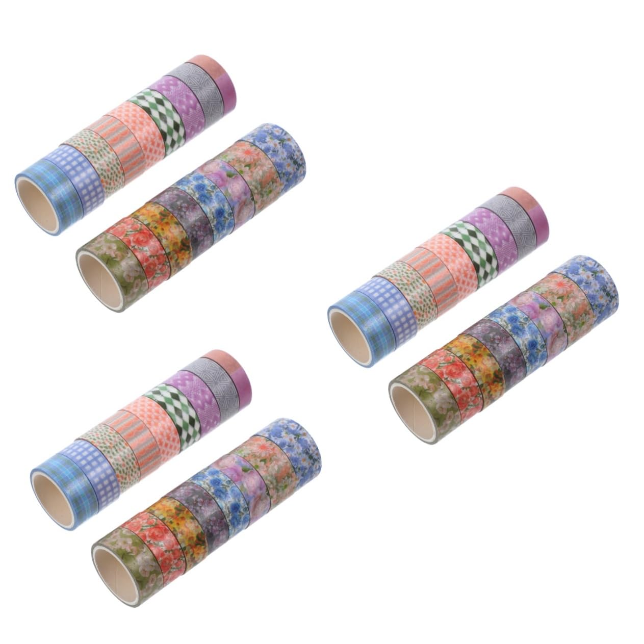NUOBESTY 51 Nastro Adesivo Decorativo Carta Per Scrapbooking Di Washi Tape Con Motivi Floreali Per Progetti Fai Da Te e Planner