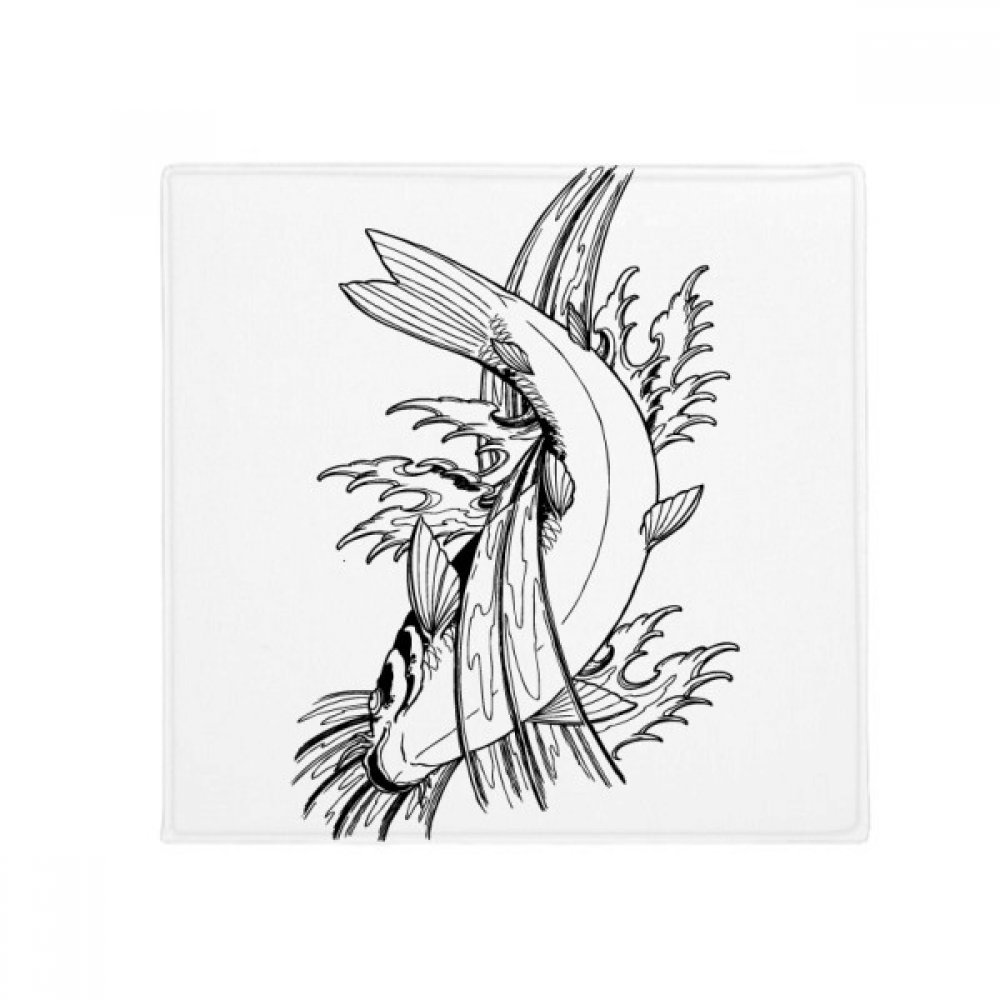Tapis de sol poisson 50x50cm antidérapant pour animaux et cuisine