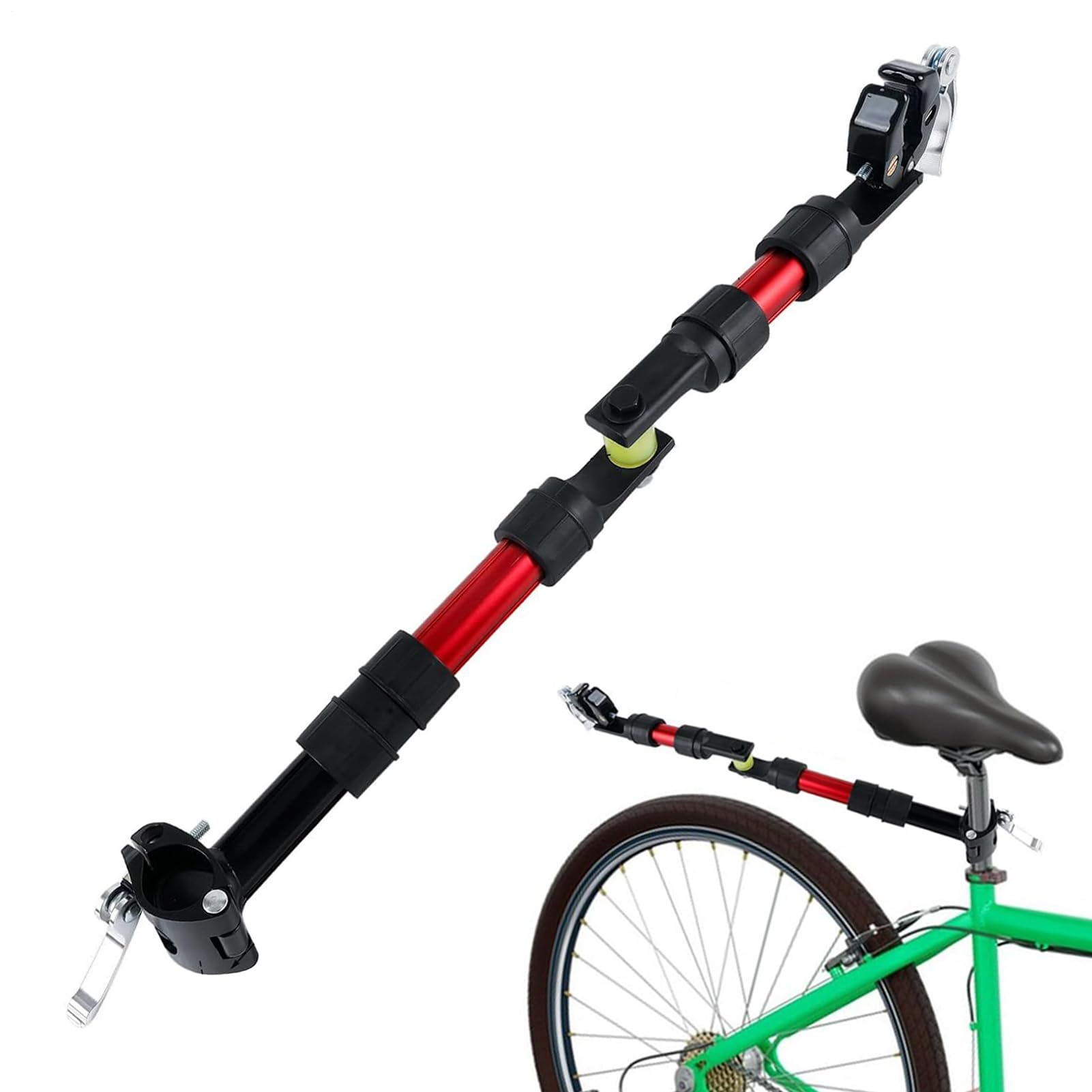 Attacco per Rimorchio Bicicletta - Rotazione 270° Attacco Gancio Traino Bici - Attacchi Per Aggancio Rimorchio - Accessorio in Lega Leggera per Trasporto Bambini, Animali Domestici