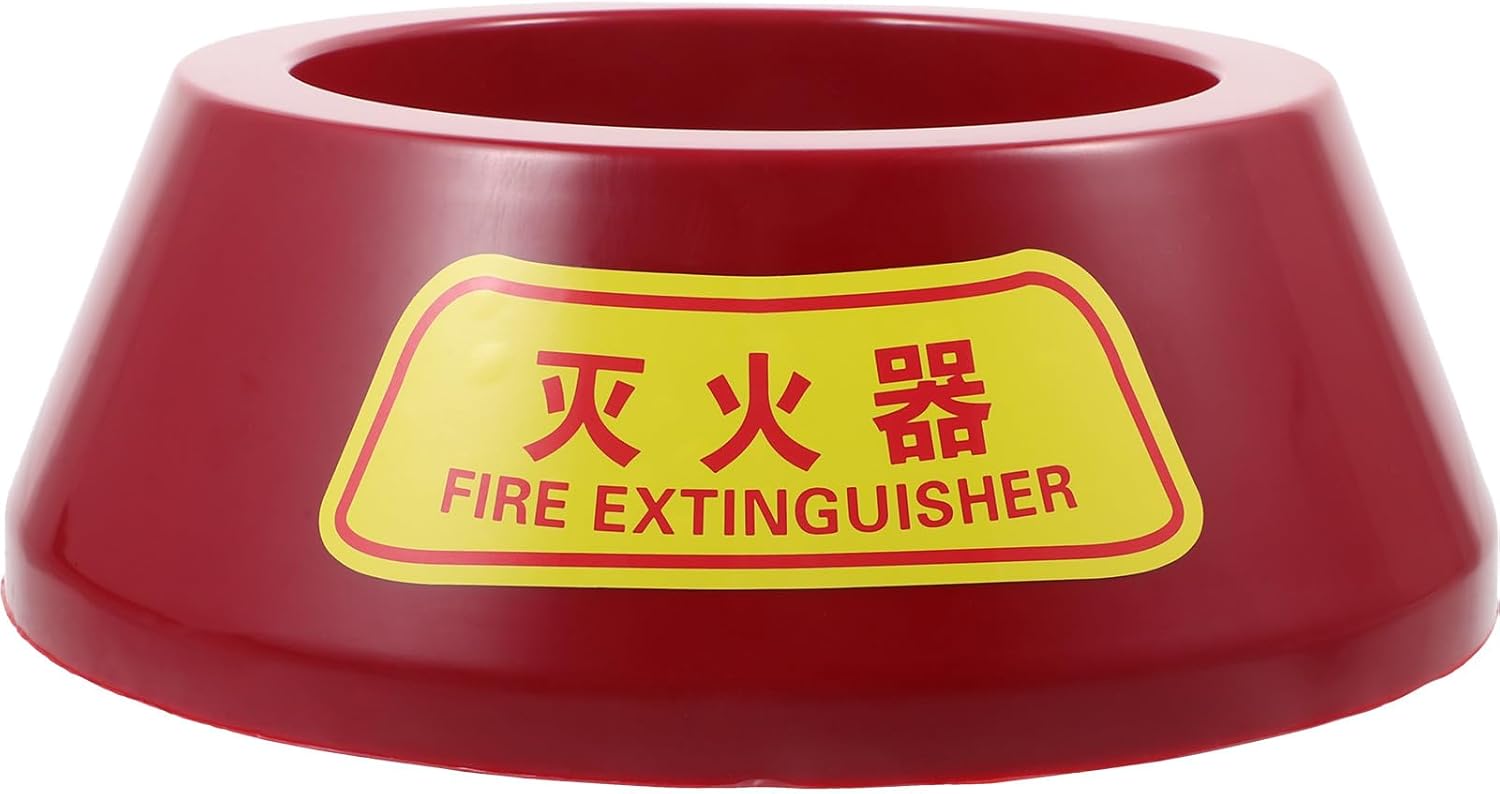 Plastic Fire Extinguisher Floor Stand Holder Stable Powder Fire Extinguisher Base with Bright Color for Safety Firm Structure and Space-Saving Design in Various Settings
