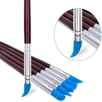 HappyHome Dough Carving Tools 18 Piece Set Dot Pens Clay Sticks Silicone Brushes Clay Crafting DIY Ceramics Beginners Kit